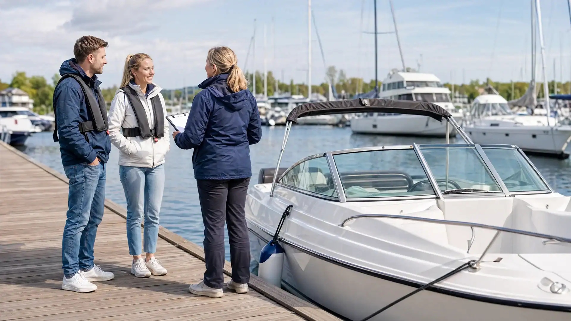 Prüfungstag für den Sportbootführerschein im Hafen